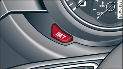 Instrument cluster: SET button